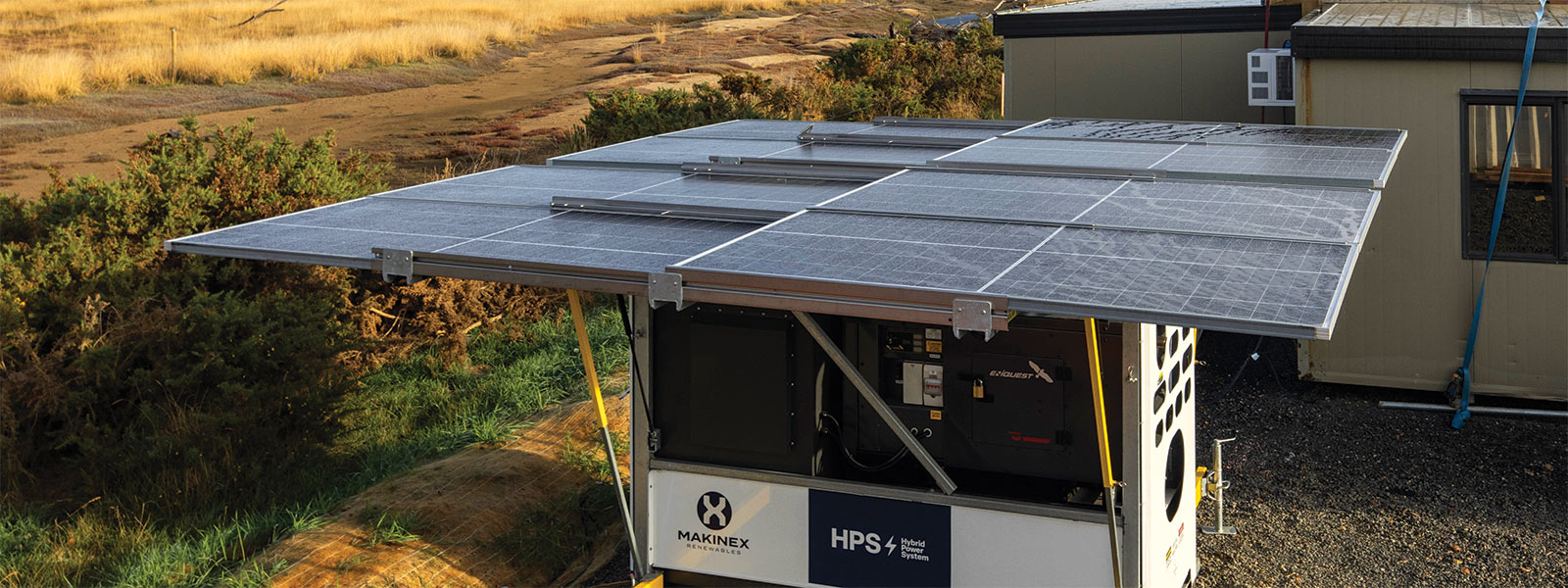 Photo showing a solar power system in a remote area